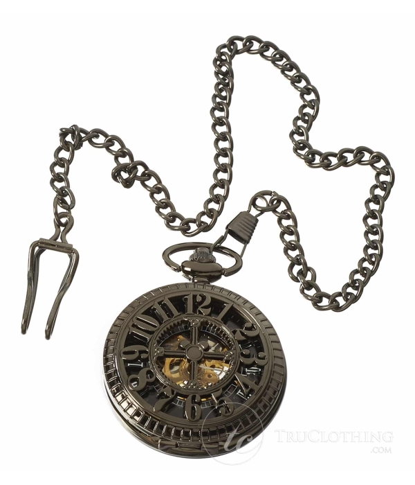 Vintage Peaky Blinders Mechanical Pocket Watch-Black